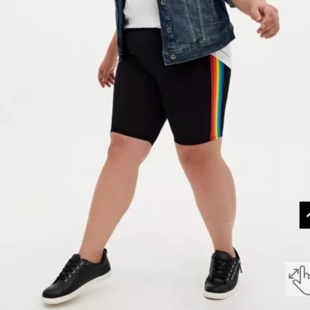 Torrid Rainbow Pride Bike Shorts - Picture 2 of 3